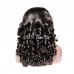 #1B Natural Black Double Drawn Bouncy Curl 13x4 Transparent Lace Full Frontal 300% Density Wig